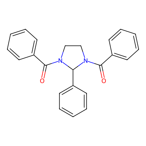 1,3-Dibenzoyl-2-phenylimidazolidine structure