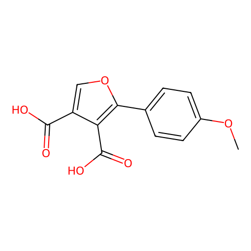 2-(4-Methoxyphenyl)furan-3,4-dicarboxylic acid structure