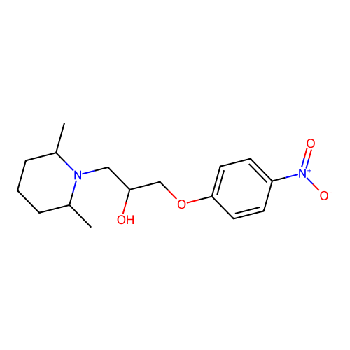 1-(2,6-Dimethylpiperidin-1-yl)-3-(4-nitrophenoxy)propan-2-ol structure