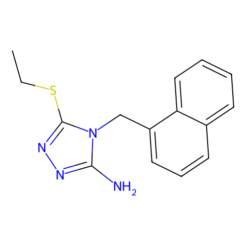 5-Ethylsulfanyl-4-(naphthalen-1-ylmethyl)-1,2,4-triazol-3-amine structure