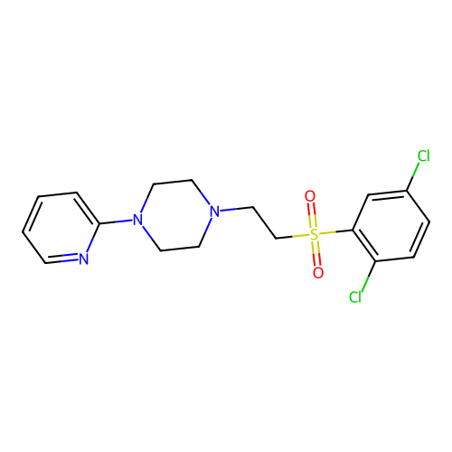 1,4-Dichloro-2-{[2-(4-(2-pyridyl)piperazinyl)ethyl]sulfonyl}benzene structure