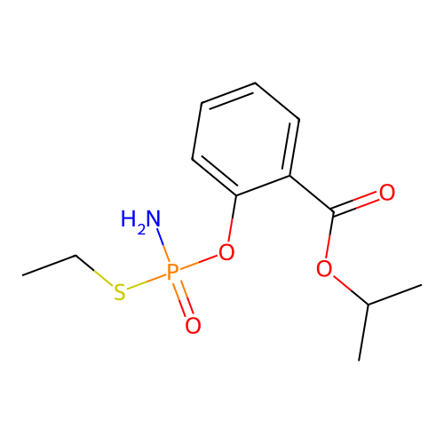 Salicylic acid, isopropyl ester, ester with S-ethyl phosphoramidothioate structure
