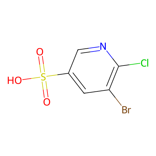 5-bromo-6-chloro-pyridine-3-sulfonic Acid structure