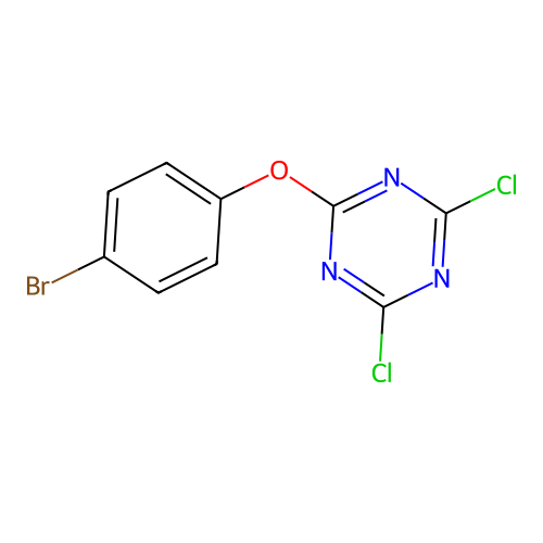 2-(4-Bromophenoxy)-4,6-dichloro-1,3,5-triazine structure