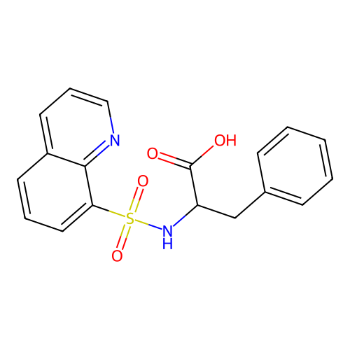 3-Phenyl-2-(quinolin-8-ylsulfonylamino)propanoic acid structure