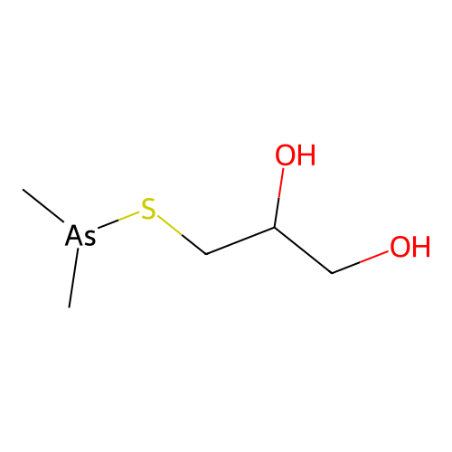 S-(dimethylarsino)-3-mercapto-1,2-propanediol structure