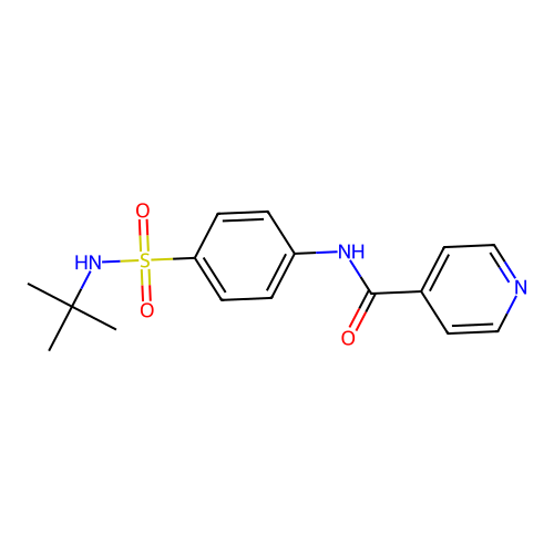 N-[4-(tert-butylsulfamoyl)phenyl]pyridine-4-carboxamide structure