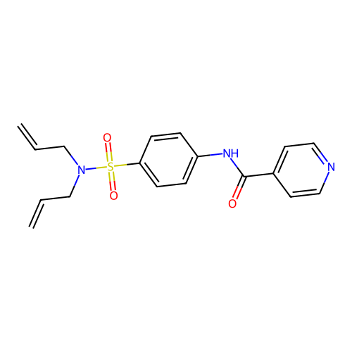 N-{4-[(diallylamino)sulfonyl]phenyl}isonicotinamide structure