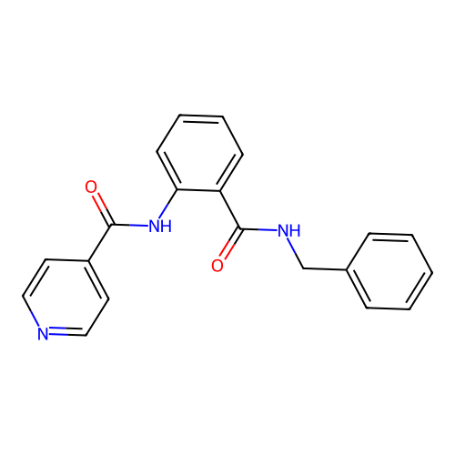 N-[2-(benzylcarbamoyl)phenyl]pyridine-4-carboxamide structure