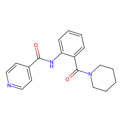 N-[2-(piperidine-1-carbonyl)phenyl]pyridine-4-carboxamide structure