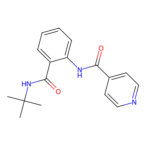 N-[2-(tert-butylcarbamoyl)phenyl]pyridine-4-carboxamide structure