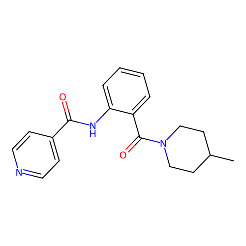 N-[2-(4-methylpiperidine-1-carbonyl)phenyl]pyridine-4-carboxamide structure