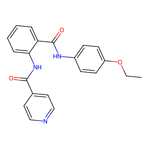 N-[2-[(4-ethoxyphenyl)carbamoyl]phenyl]pyridine-4-carboxamide structure