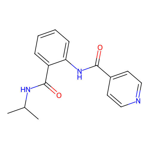N-[2-(propan-2-ylcarbamoyl)phenyl]pyridine-4-carboxamide structure