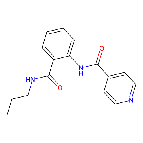 N-[2-(propylcarbamoyl)phenyl]pyridine-4-carboxamide structure