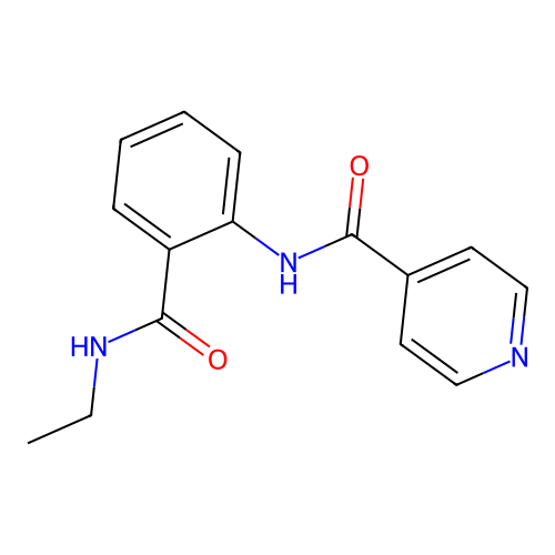 N-[2-(ethylcarbamoyl)phenyl]pyridine-4-carboxamide structure