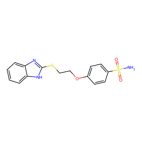 4-[2-(1H-1,3-benzodiazol-2-ylsulfanyl)ethoxy]benzene-1-sulfonamide structure
