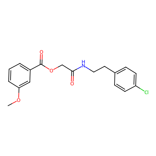 2-{[2-(4-Chlorophenyl)ethyl]amino}-2-oxoethyl 3-methoxybenzoate structure
