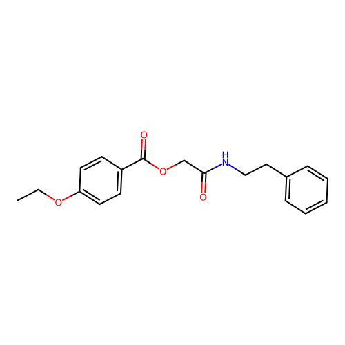 [(2-Phenylethyl)carbamoyl]methyl 4-ethoxybenzoate structure