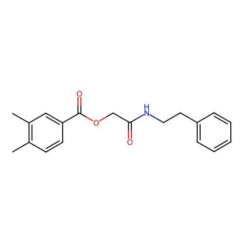 [(2-Phenylethyl)carbamoyl]methyl 3,4-dimethylbenzoate structure