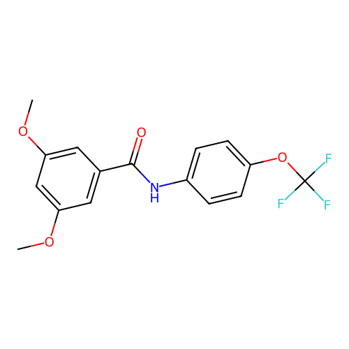 3,5-Dimethoxy-N-(4-(trifluoromethoxy)phenyl)benzamide structure