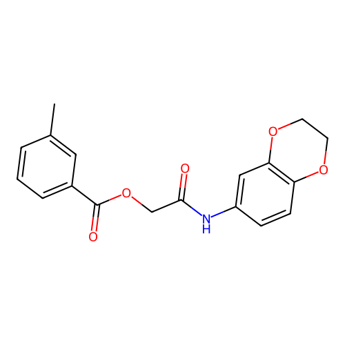 [2-(2,3-Dihydro-1,4-benzodioxin-6-ylamino)-2-oxoethyl] 3-methylbenzoate structure