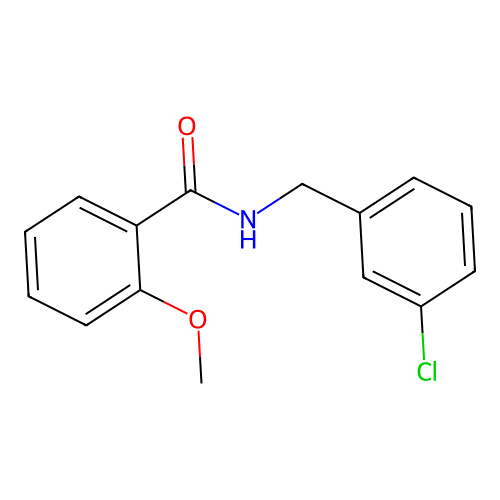 N-[(3-chlorophenyl)methyl]-2-methoxybenzamide structure