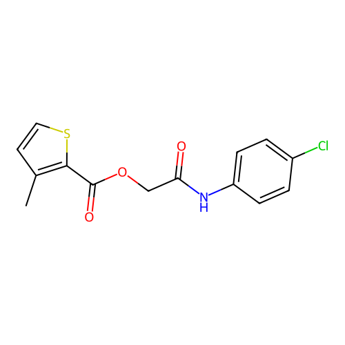 2-((4-Chlorophenyl)amino)-2-oxoethyl 3-methylthiophene-2-carboxylate structure