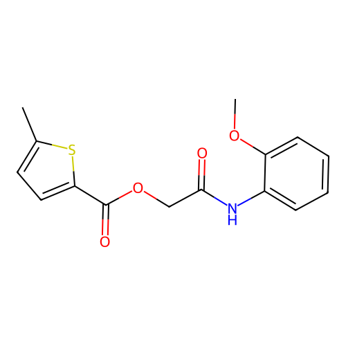 [(2-Methoxyphenyl)carbamoyl]methyl 5-methylthiophene-2-carboxylate structure
