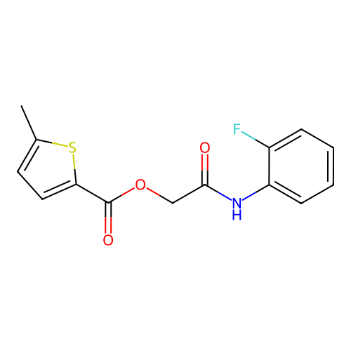 [2-(2-Fluoroanilino)-2-oxoethyl] 5-methylthiophene-2-carboxylate structure