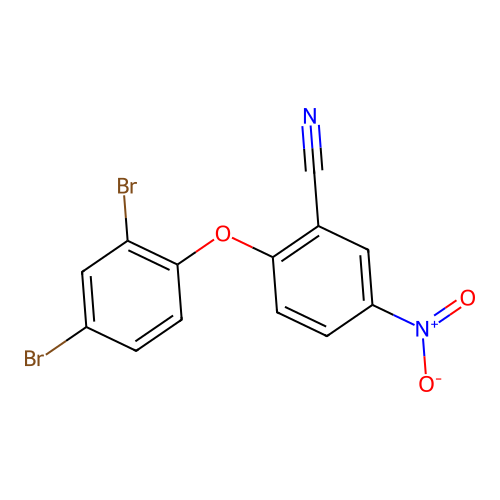 2-(2,4-Dibromophenoxy)-5-nitrobenzonitrile structure