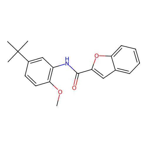 N-(5-tert-butyl-2-methoxyphenyl)-1-benzofuran-2-carboxamide structure