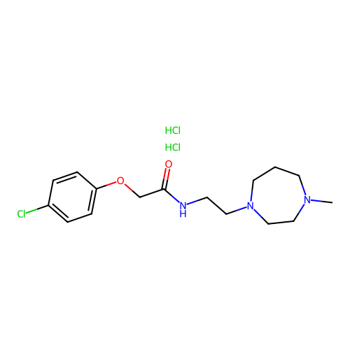 Acetamide, 2-(4-chlorophenoxy)-N-(2-(hexahydro-4-methyl-1H-1,4-diazepin-1-yl)ethyl)-, dihydrochloride structure