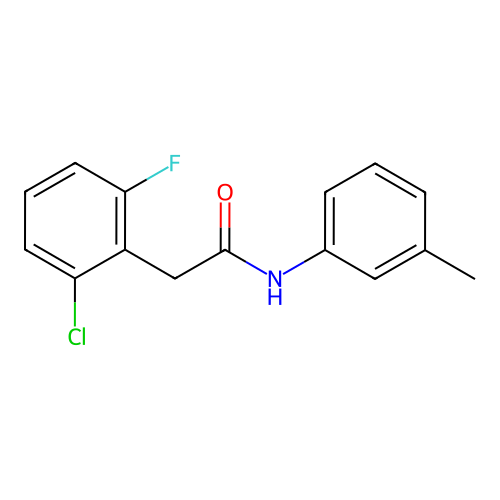 2-(2-chloro-6-fluorophenyl)-N-(3-methylphenyl)acetamide structure
