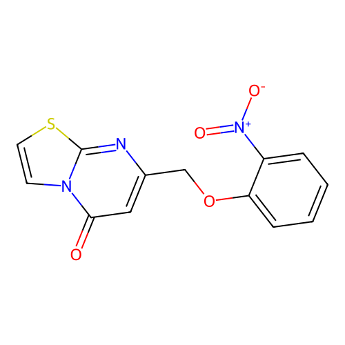 7-[(2-Nitrophenoxy)methyl]-[1,3]thiazolo[3,2-a]pyrimidin-5-one structure