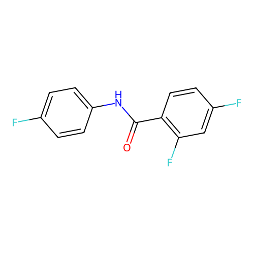 2,4-difluoro-N-(4-fluorophenyl)benzamide structure