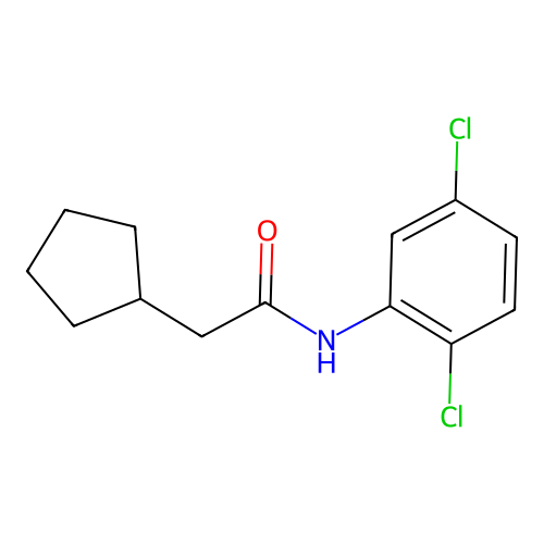 2-cyclopentyl-N-(2,5-dichlorophenyl)acetamide structure