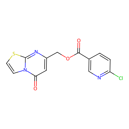 (5-Oxo-[1,3]thiazolo[3,2-a]pyrimidin-7-yl)methyl 6-chloropyridine-3-carboxylate structure