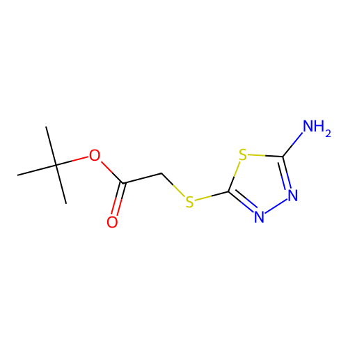 Tert-butyl 2-[(5-amino-1,3,4-thiadiazol-2-yl)sulfanyl]acetate structure