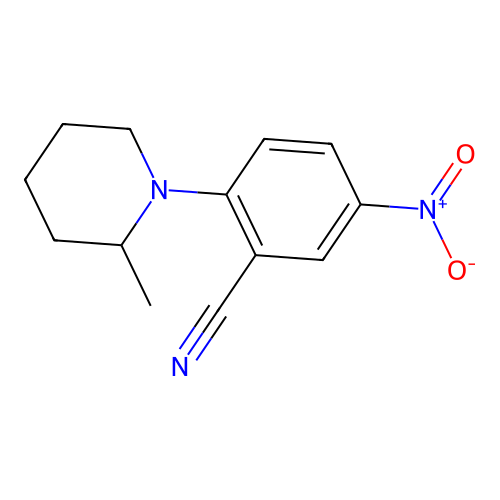2-(2-Methylpiperidin-1-yl)-5-nitrobenzonitrile structure