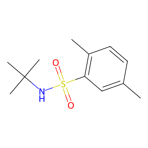 N-tert-butyl-2,5-dimethylbenzenesulfonamide structure