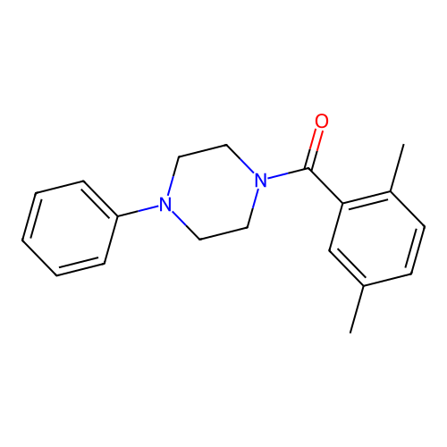 (2,5-Dimethylphenyl)(4-phenylpiperazin-1-yl)methanone structure