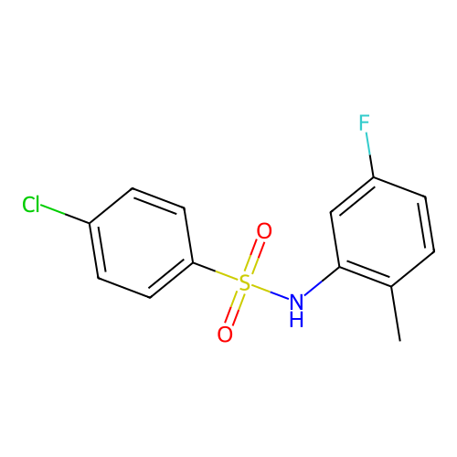 4-chloro-N-(5-fluoro-2-methylphenyl)benzenesulfonamide structure