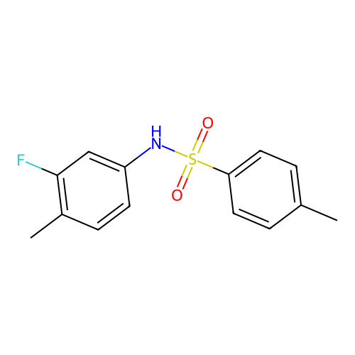 N-(3-fluoro-4-methylphenyl)-4-methylbenzenesulfonamide structure