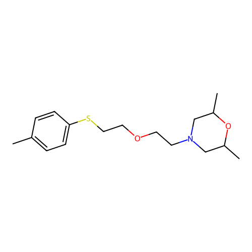 2,6-Dimethyl-4-[2-[2-(4-methylphenyl)sulfanylethoxy]ethyl]morpholine structure
