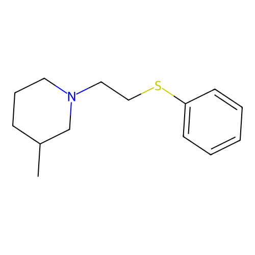 3-Methyl-1-(2-phenylsulfanylethyl)piperidine structure