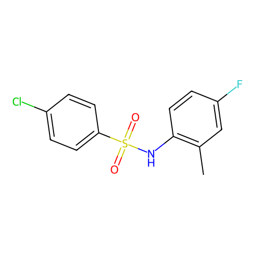 4-chloro-N-(4-fluoro-2-methylphenyl)benzenesulfonamide structure