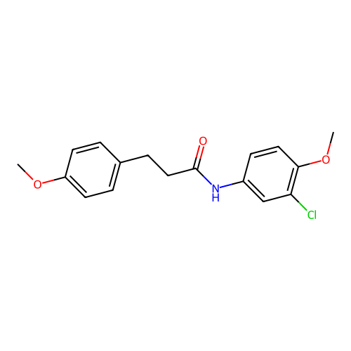 N-(3-chloro-4-methoxyphenyl)-3-(4-methoxyphenyl)propanamide structure