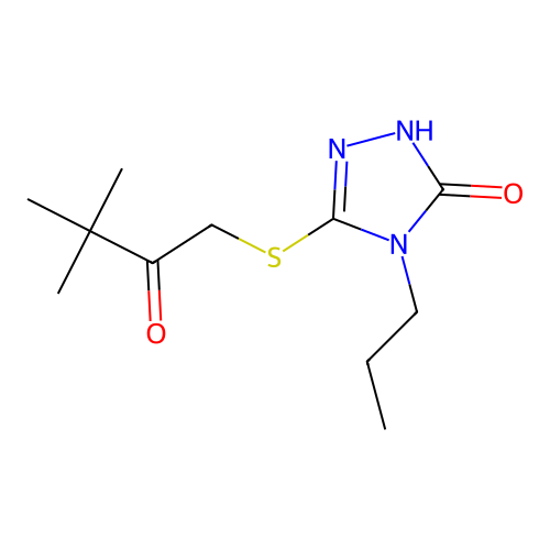 5-((3,3-Dimethyl-2-oxobutyl)thio)-4-propyl-2,4-dihydro-3h-1,2,4-triazol-3-one structure