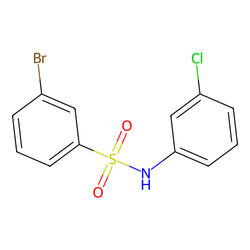 3-bromo-N-(3-chlorophenyl)benzenesulfonamide structure